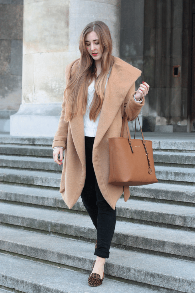 ootd camelowy płaszcz sheinside warszawa blogerki z warszawy